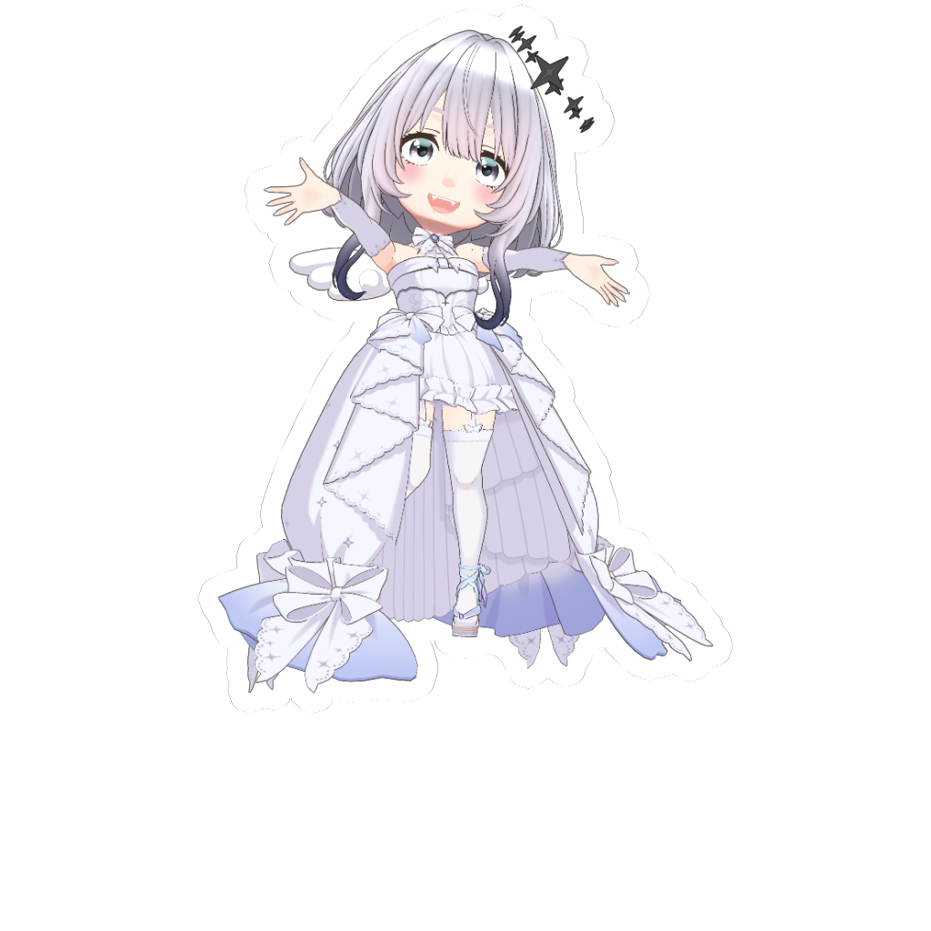 【天使 恋】ちびキャラグッズ-ちびキャラスマホステッカー